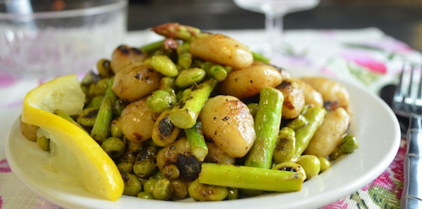 Toasted Gnocchi with Green Spring Vegetables