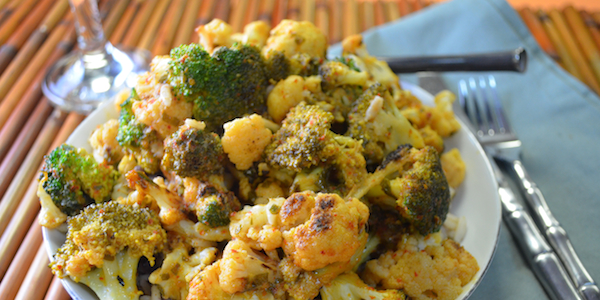 Panang Curry with Broccoli and Cauliflower