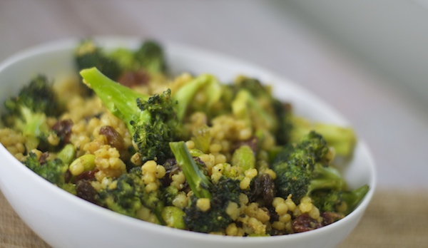 Broccoli with Curried Couscous