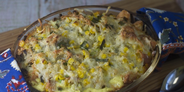 Corn and Cheddar Strata