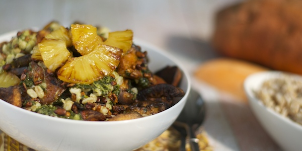 Brazilian Farro with Roasted Pineapple Recipe